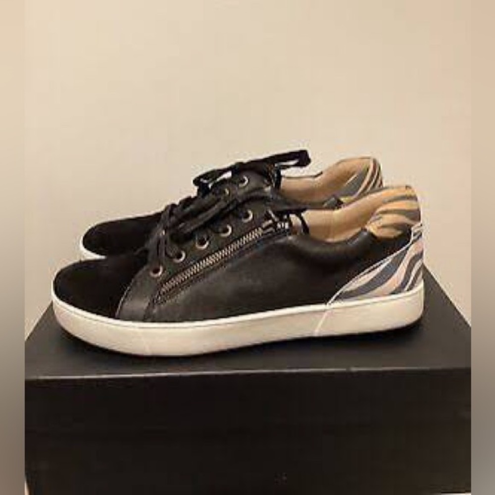 Nautralizer Macayla Zip Sneakers in Black Zebra